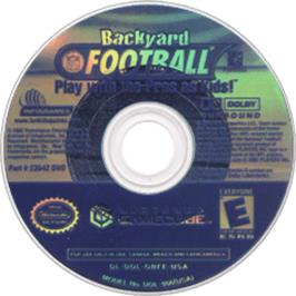 Artwork on the Disc for Backyard Football on the Nintendo GameCube.