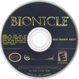 Artwork on the Disc for Bionicle on the Nintendo GameCube.