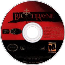 Artwork on the Disc for BloodRayne on the Nintendo GameCube.