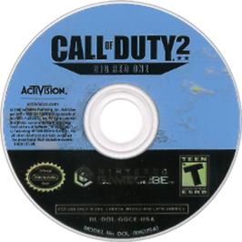 Artwork on the Disc for Call of Duty 2: Big Red One on the Nintendo GameCube.