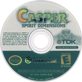 Artwork on the Disc for Casper: Spirit Dimensions on the Nintendo GameCube.