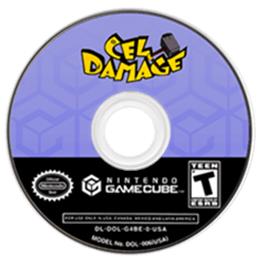Artwork on the Disc for Cel Damage on the Nintendo GameCube.