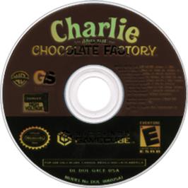 Artwork on the Disc for Charlie and the Chocolate Factory on the Nintendo GameCube.