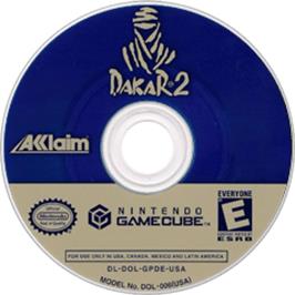 Artwork on the Disc for Dakar 2: The World's Ultimate Rally on the Nintendo GameCube.