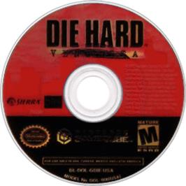 Artwork on the Disc for Die Hard: Vendetta on the Nintendo GameCube.