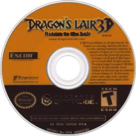 Artwork on the Disc for Dragon's Lair 3D: Return to the Lair on the Nintendo GameCube.