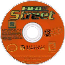 Artwork on the Disc for FIFA Street on the Nintendo GameCube.