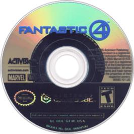 Artwork on the Disc for Fantastic 4 on the Nintendo GameCube.