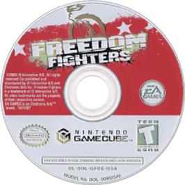 Artwork on the Disc for Freedom Fighters on the Nintendo GameCube.