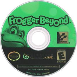 Artwork on the Disc for Frogger Beyond on the Nintendo GameCube.