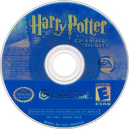 Artwork on the Disc for Harry Potter and the Chamber of Secrets on the Nintendo GameCube.