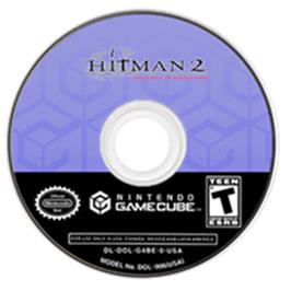 Artwork on the Disc for Hitman 2: Silent Assassin on the Nintendo GameCube.