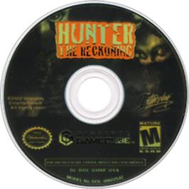 Artwork on the Disc for Hunter: The Reckoning on the Nintendo GameCube.