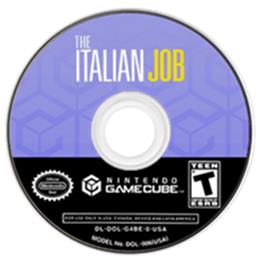 Artwork on the Disc for Italian Job on the Nintendo GameCube.