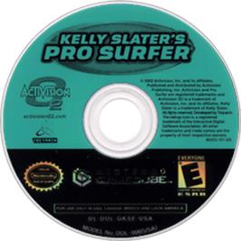 Artwork on the Disc for Kelly Slater's Pro Surfer on the Nintendo GameCube.