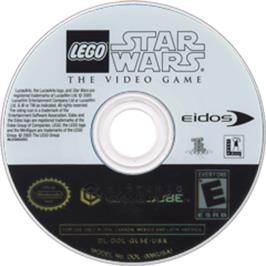 Artwork on the Disc for LEGO Star Wars: The Video Game on the Nintendo GameCube.