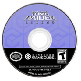 Artwork on the Disc for Lara Croft Tomb Raider: Legend on the Nintendo GameCube.