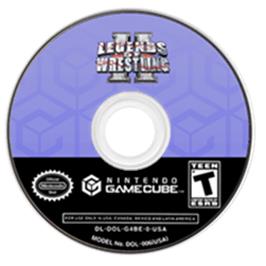 Artwork on the Disc for Legends of Wrestling 2 on the Nintendo GameCube.