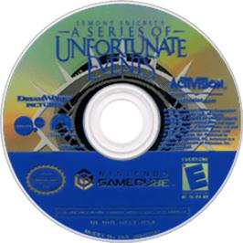 Artwork on the Disc for Lemony Snicket's A Series of Unfortunate Events on the Nintendo GameCube.