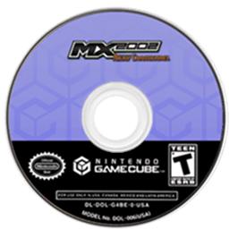 Artwork on the Disc for MX Superfly Featuring Ricky Carmichael on the Nintendo GameCube.
