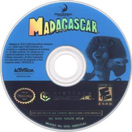 Artwork on the Disc for Madagascar on the Nintendo GameCube.