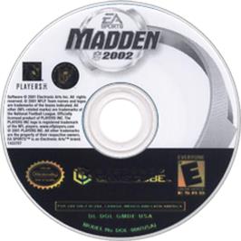 Artwork on the Disc for Madden NFL 2002 on the Nintendo GameCube.