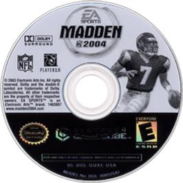 Artwork on the Disc for Madden NFL 2004 on the Nintendo GameCube.