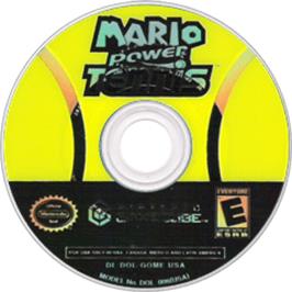 Artwork on the Disc for Mario Power Tennis on the Nintendo GameCube.
