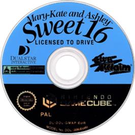 Artwork on the Disc for Mary-Kate and Ashley: Sweet 16: Licensed to Drive on the Nintendo GameCube.