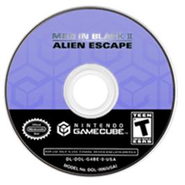 Artwork on the Disc for Men in Black II: Alien Escape on the Nintendo GameCube.