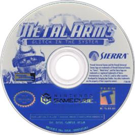 Artwork on the Disc for Metal Arms: Glitch in the System on the Nintendo GameCube.