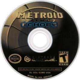 Artwork on the Disc for Metroid Prime 2: Echoes on the Nintendo GameCube.