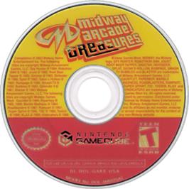 Artwork on the Disc for Midway Arcade Treasures on the Nintendo GameCube.
