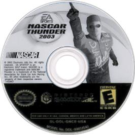Artwork on the Disc for NASCAR Thunder 2003 on the Nintendo GameCube.