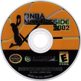 Artwork on the Disc for NBA Courtside 2002 on the Nintendo GameCube.