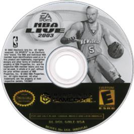 Artwork on the Disc for NBA Live 2003 on the Nintendo GameCube.