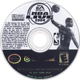 Artwork on the Disc for NBA Live 2004 on the Nintendo GameCube.