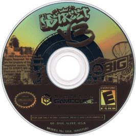 Artwork on the Disc for NBA Street V3 on the Nintendo GameCube.