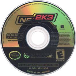Artwork on the Disc for NFL 2K3 on the Nintendo GameCube.