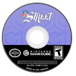 Artwork on the Disc for NFL Street on the Nintendo GameCube.