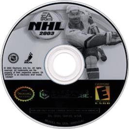 Artwork on the Disc for NHL 2003 on the Nintendo GameCube.