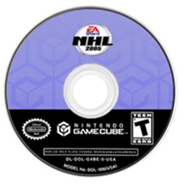 Artwork on the Disc for NHL 2005 on the Nintendo GameCube.