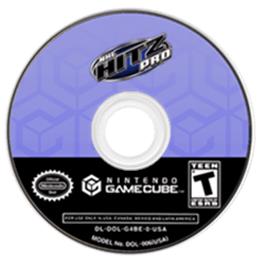 Artwork on the Disc for NHL Hitz Pro on the Nintendo GameCube.