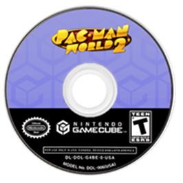 Artwork on the Disc for Pac-Man World 2 on the Nintendo GameCube.