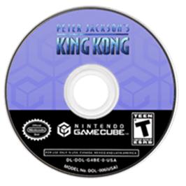 Artwork on the Disc for Peter Jackson's King Kong: The Official Game of the Movie on the Nintendo GameCube.