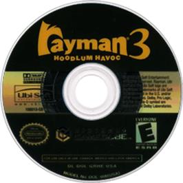 Artwork on the Disc for Rayman 3: Hoodlum Havoc on the Nintendo GameCube.