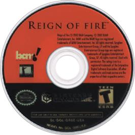 Artwork on the Disc for Reign of Fire on the Nintendo GameCube.