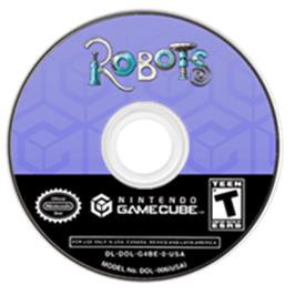 Artwork on the Disc for Robots on the Nintendo GameCube.