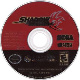 Artwork on the Disc for Shadow the Hedgehog on the Nintendo GameCube.