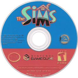 Artwork on the Disc for Sims on the Nintendo GameCube.